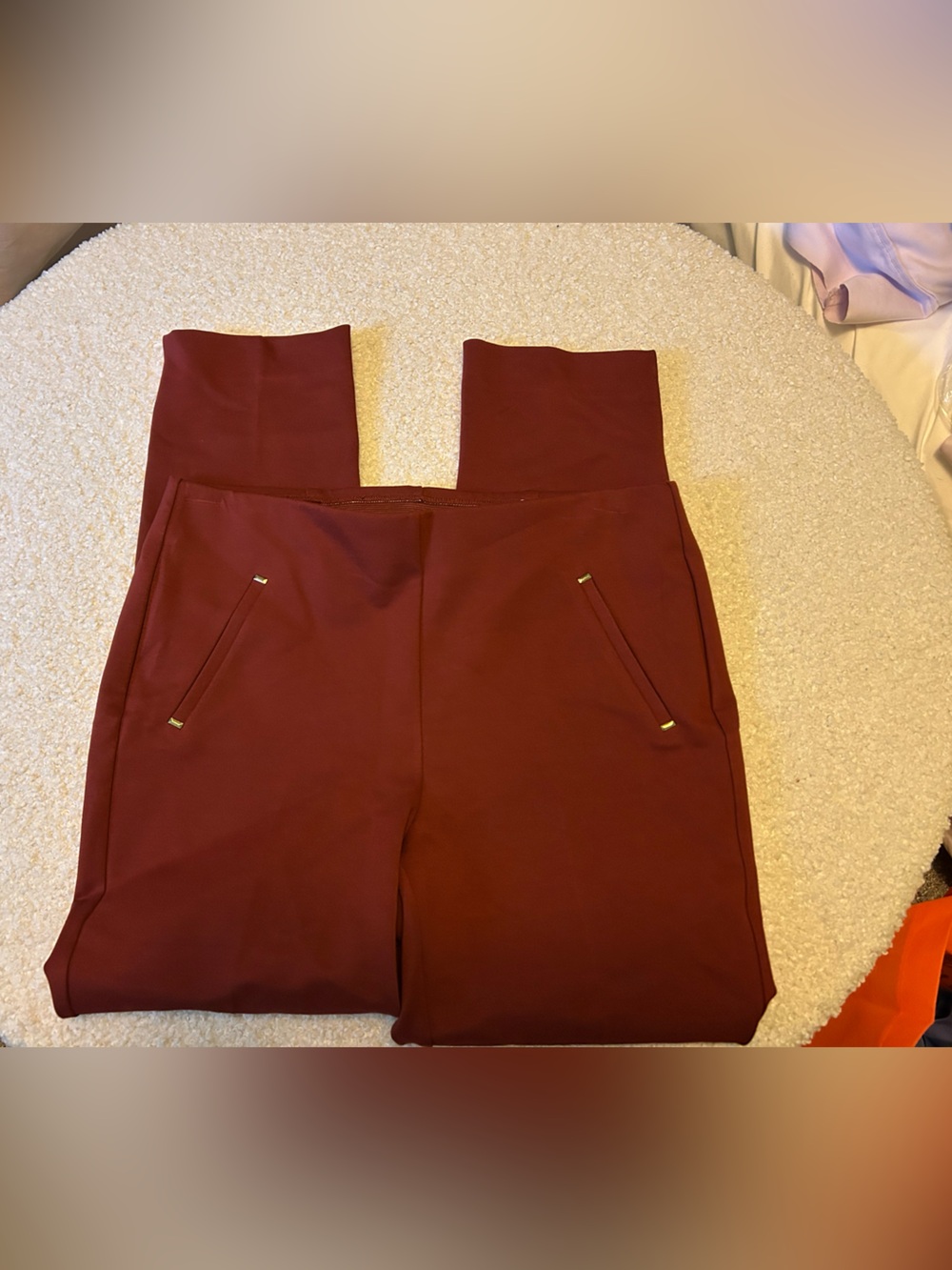 Chico's Deep Burgundy Cropped Ankle Pants